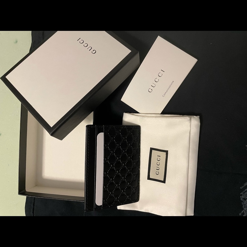 NWT Gucci monogram card holder